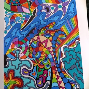 Psychedelic drawing rainbows image 1