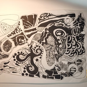 Psychedelic drawing on paper 1 image 1