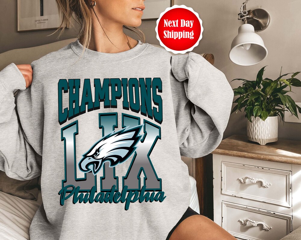 Philadelphia Football Sweatshirt, Philadelphia Eagles Sweatshirt, Champions Lix Eagles Sweatshirt, Bird Gang Sweatshirt, Football Sweatshirt