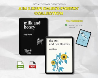 Rupi Kaur Poetry Collection - Milch und Honig, die Sonne und ihre Blumen | E-Book Sofort Download PDF EPUB| Gedicht Poesiebuch | Freebie Ikigai