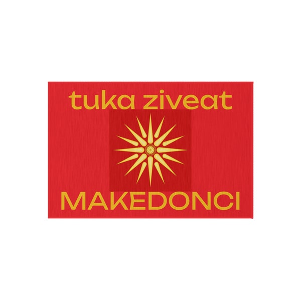 Outdoor Rug, macedonian flag rug, macedonian rug, indoor rug, personalized rug,