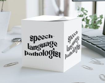 SLP Therapist Sticky Note Cube