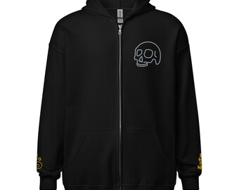 Unisex heavy blend zip hoodie skull zip up