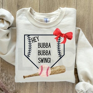 Hey Bubba Swing PNG Baseball Digital Download PNG Baseball Sister Baseball Bow Hey Bubba Bubba Swing Baseball PNG Svg