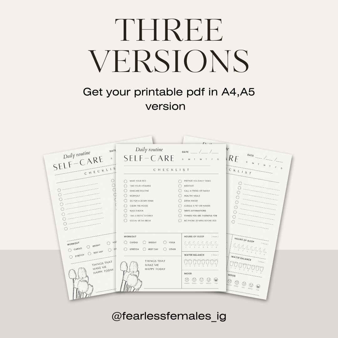 Self Care Planner With Master Resell Rights and Private Label Rights ...