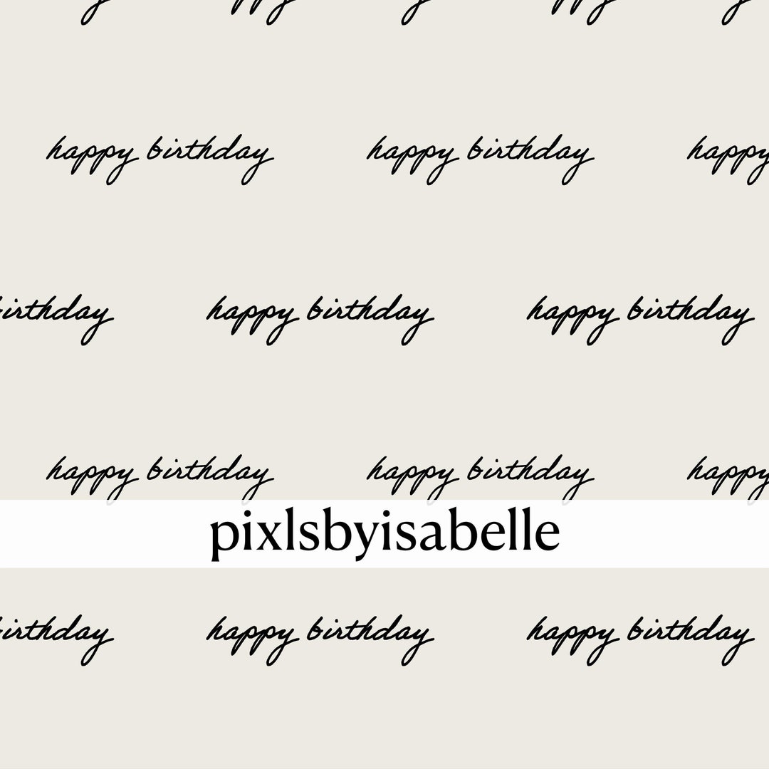 Happy Birthday Seamless Pattern - Digital Paper Download - Commercial ...