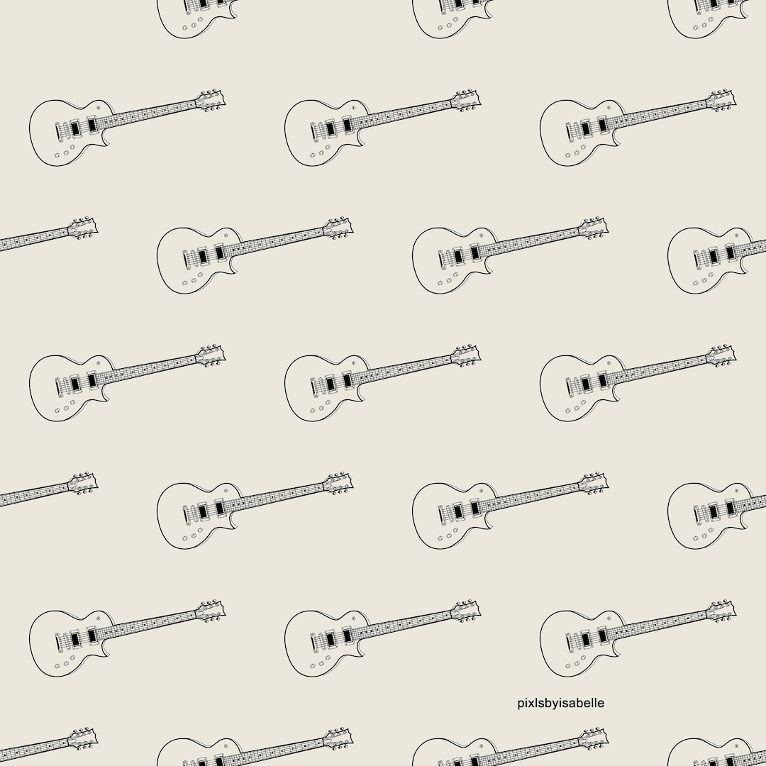 Guitar Seamless Pattern - Digital Paper Download - Commercial Use ...