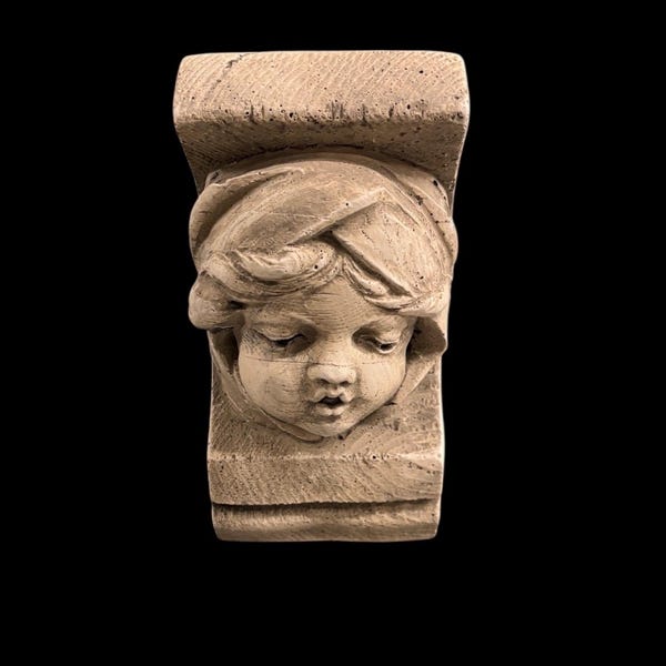 Girls Face Wall Shelf Corbel Decoration Architectural Reproduction Home Decor