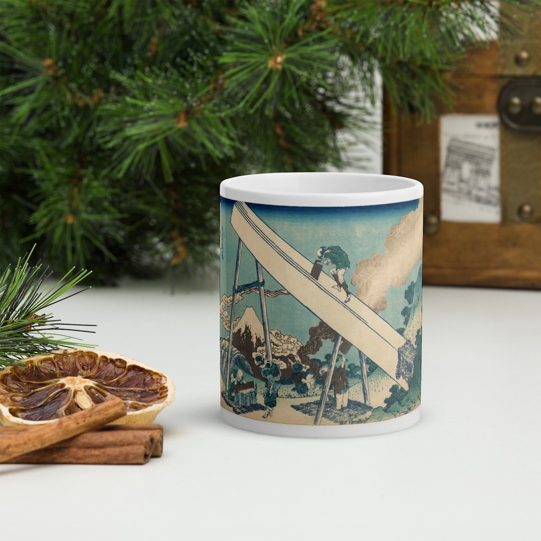 Hokusai, in the Mountains of Totomi Province totomi Sanchu Mug