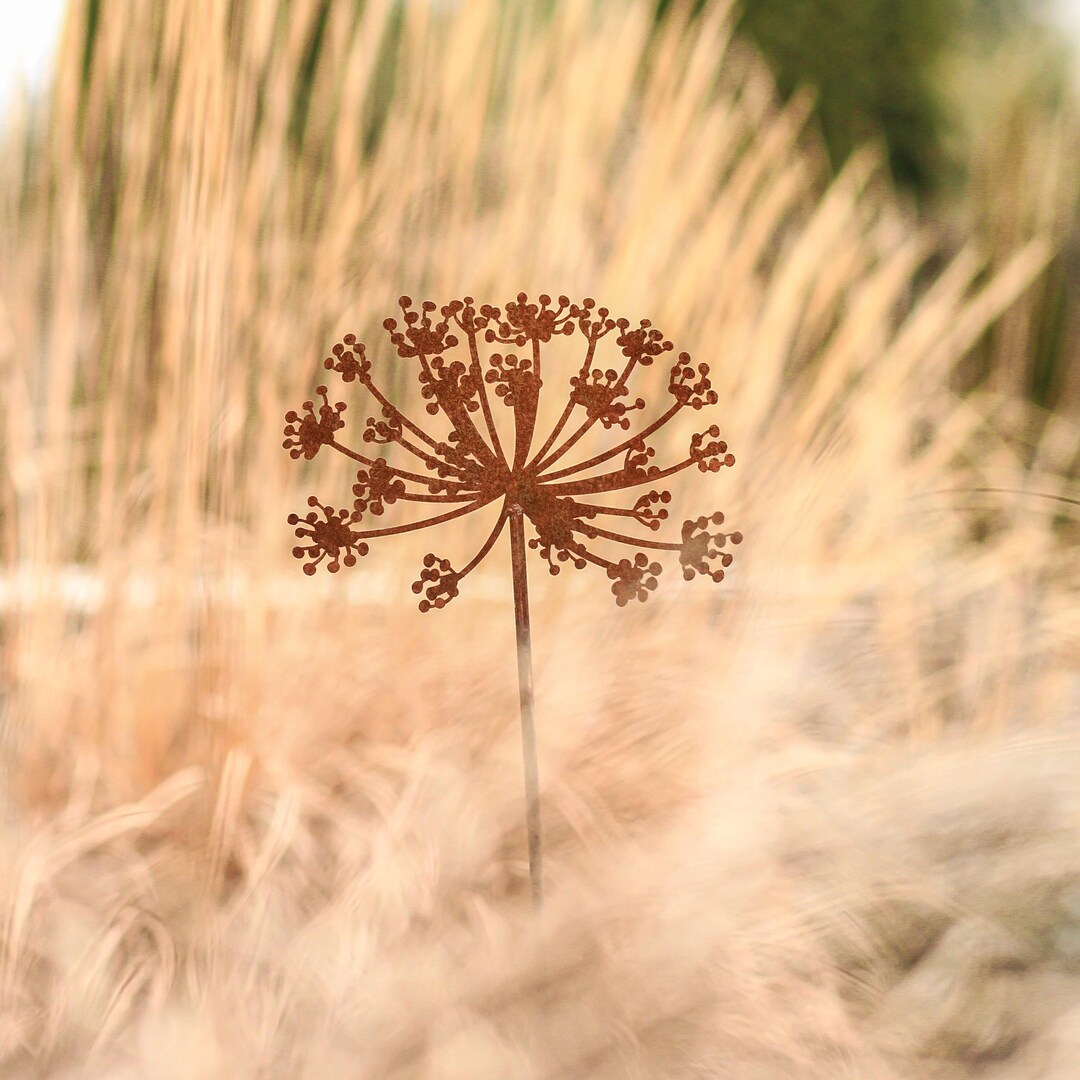 Rusty Metal Flower. Steel Decoration. Garden Decor. Corten Outdoor ...