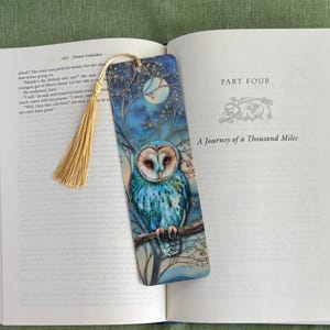 Blue Moon Owl Bookmark