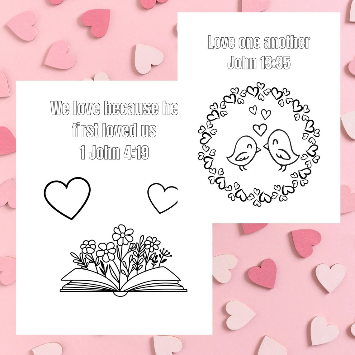 Printable Valentines Christian Coloring Pages, Bible Verse Coloring ...