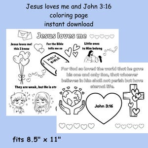 Jesus liebt mich Malseiten: Bibel Verse zum Ausdrucken (PDF-Download)