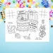 Printable Birthday Activity Coloring Placemats, Coloring Placemats for ...