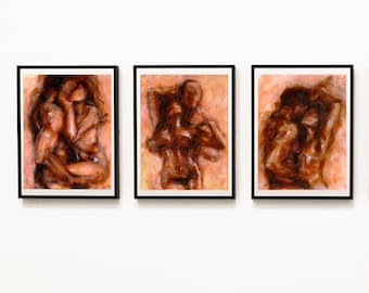 Abstract Embrace of Couple print Sensual Art for Bedroom