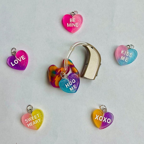 Hearing Aid Charms | Limited Edition | Valentine's Day | Sparkly Sweetheart Collection