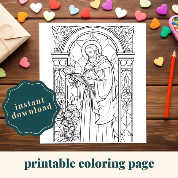 Saint Valentine of Rome: Valentine's Day Coloring Page