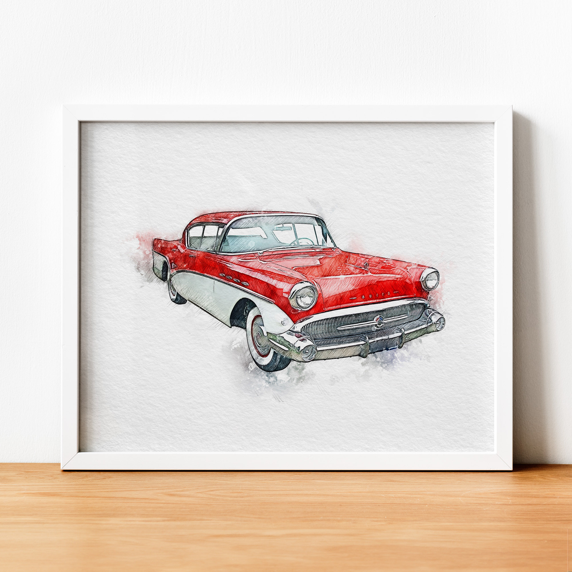 Car Custom Watercolor Portrait, Car Painting From Photo, Custom car sketch, First car sketch, Fathers Day gift, Car Enthusiast, Car Portrait