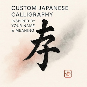 Custom Japanese Calligraphy — Personalized Name Art with Kanji Meaning | Custom Name Art | Japanese Print for Home Decor | Gift for Him