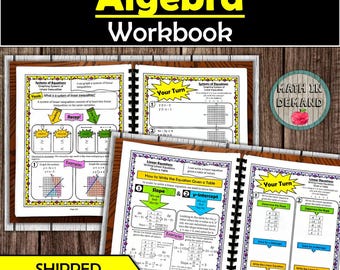 Algebra Workbook: Practice Problems & Answer Keys (Paperback Copy)