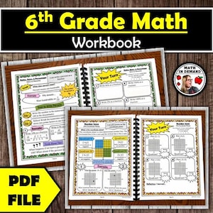 6th Grade Math Workbook Digital File (PDF)