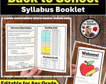 Folleto del programa de estudios de regreso a clases editable