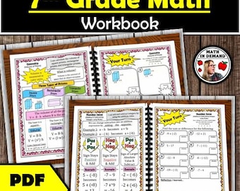 7th Grade Math Workbook Digital File (PDF)