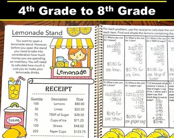 Real World Math Problems for 4th to 8th Grade (Physical copy)