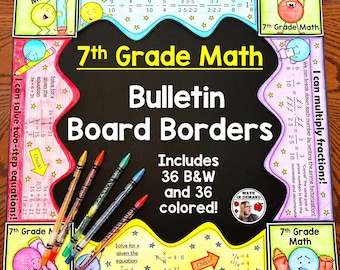 7th Grade Math Bulletin Board Borders