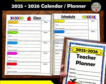 Teacher Planner and Calendar (Physical Copy)
