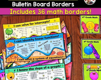 8th Grade Math Bulletin Board Borders