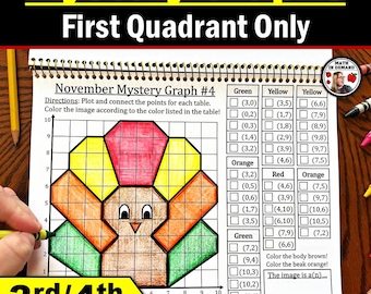 3rd & 4th Grade Math Mystery Graphs Book (Physical Copy)