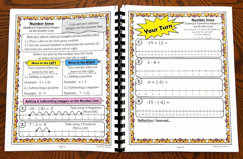 7th Grade Math Workbook - Etsy