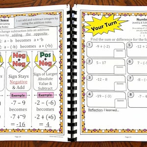 7th Grade Math Workbook - Etsy