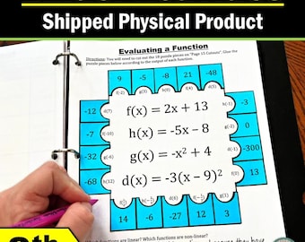 8th Grade Math Binder (Physical Product)