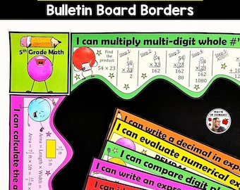 5th Grade Math Bulletin Board Borders