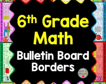 6th Grade Math Bulletin Board Borders