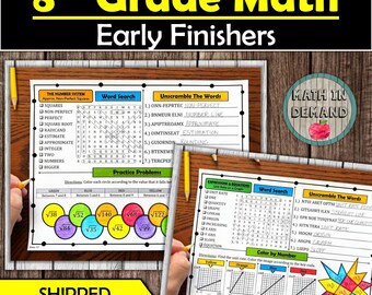 8th Grade Math Early Finishers (Physical Copy)