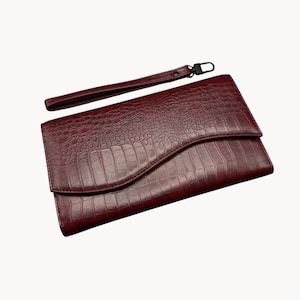 Wallet Wave Portemonnaie | Budget Wallet Kunstleder schwarz | Cash Stuffing Geldbörse | Umschlagmethode Brieftasche | Geschenk für sie