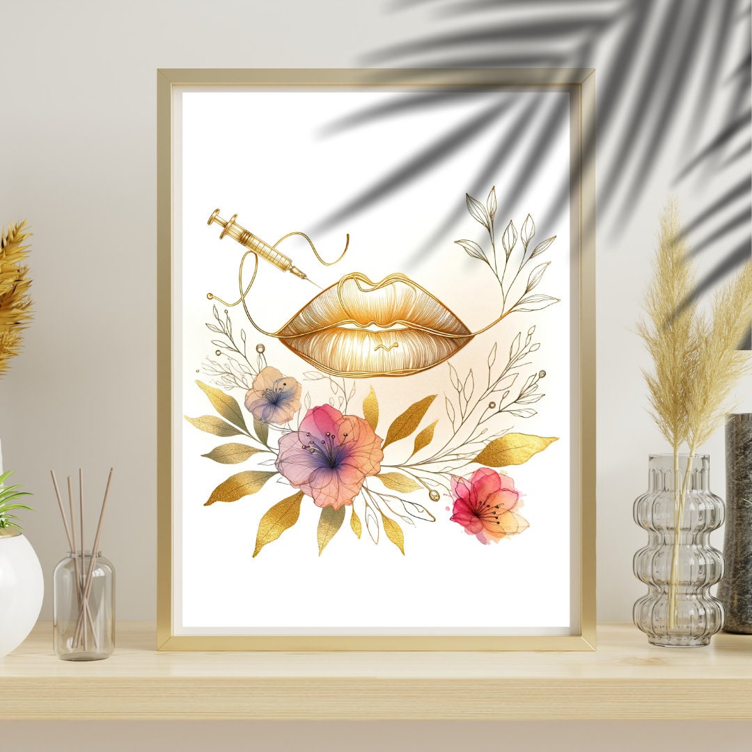 Lip Anatomy Art, Lip Filler, Lip Anatomy Print, Lip Anatomical Poster