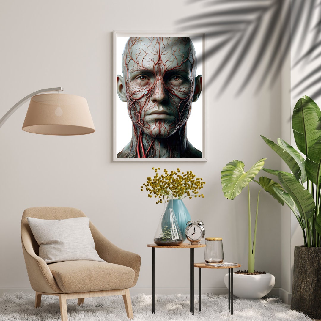 Facial Anatomy Art, Face Anatomy Poster, Facial Filler, Facial Muscles