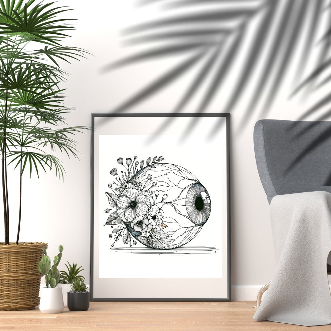 Eye Anatomy Print, Ophthalmologist Gift, Optometry Art, Optical Art ...