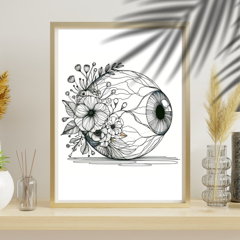 Eye Anatomy Print, Ophthalmologist Gift, Optometry Art, Optical Art ...