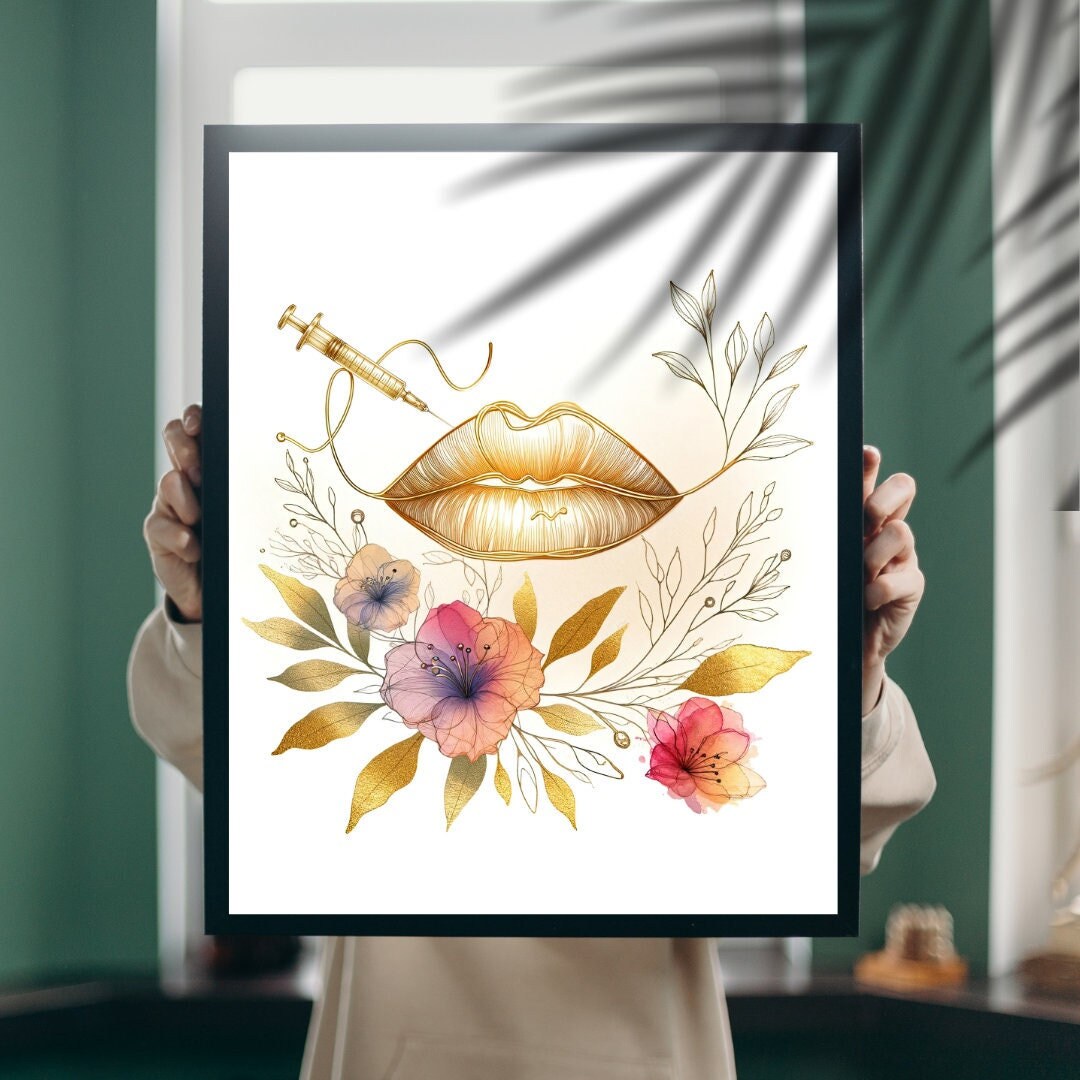 Lip Anatomy Art, Lip Filler, Lip Anatomy Print, Lip Anatomical Poster