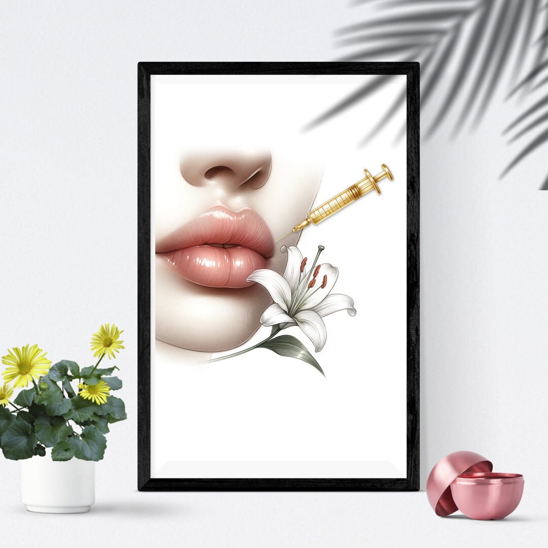 Lip Anatomy Art, Lip Filler, Lip Anatomy Print, Lip Anatomical Poster