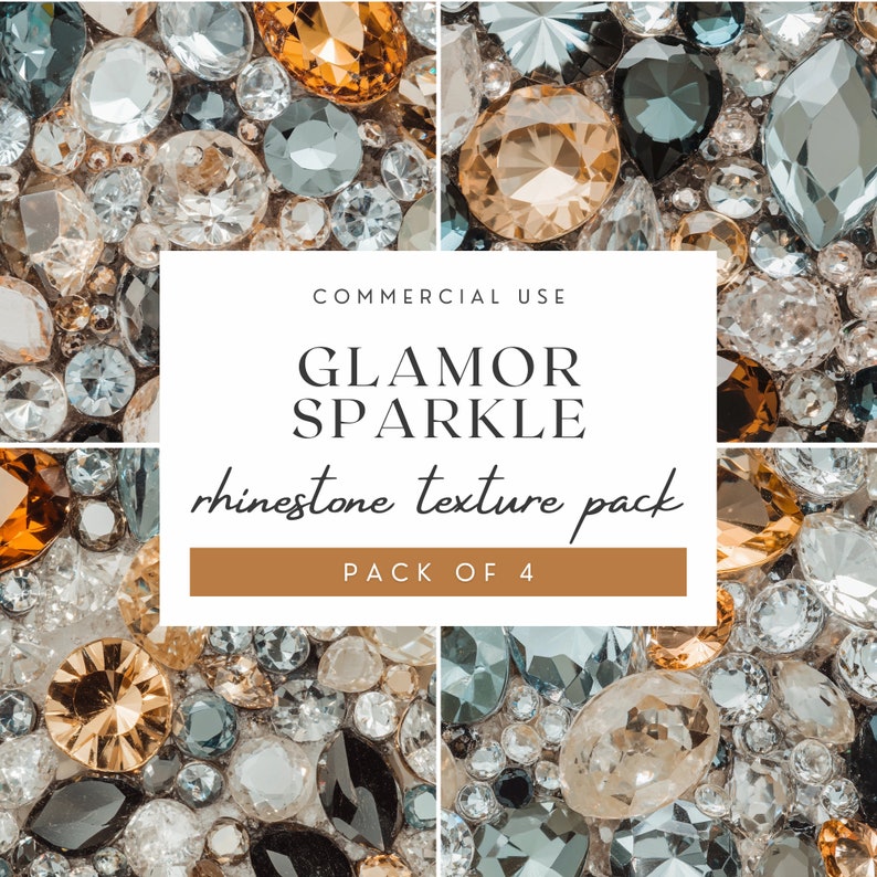 Gold Rhinestones Texture Glamour Sparkle Rhinestone Texture Pack, Commercial Use Digital ...