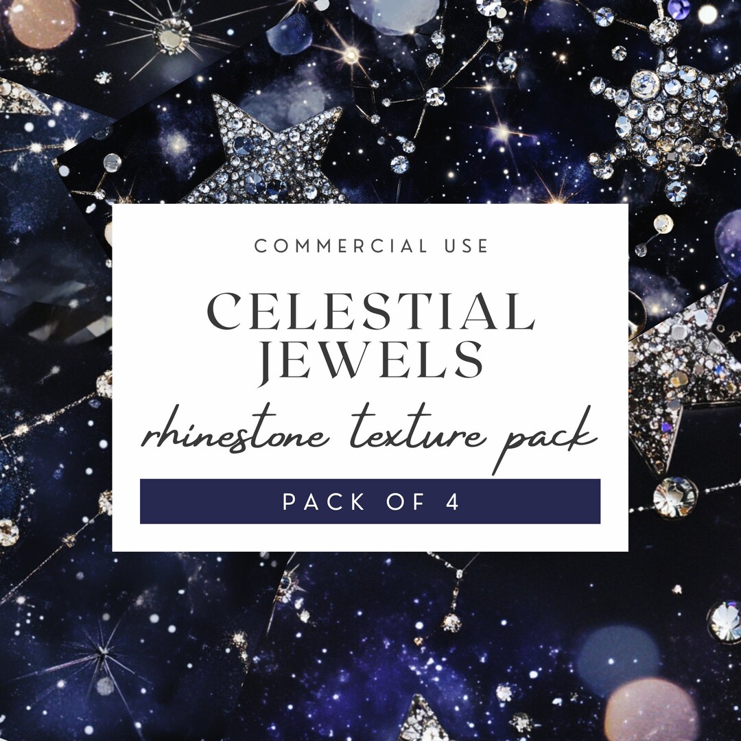 Gold Rhinestones Texture Celestial Jewels Rhinestone Texture Pack, Digital Download, Starry ...