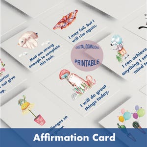 Inspirieren Sie die Positivität bei Kindern mit ermutigenden Affirmationskarten - druckbares PDF für ein helleres Morgen!