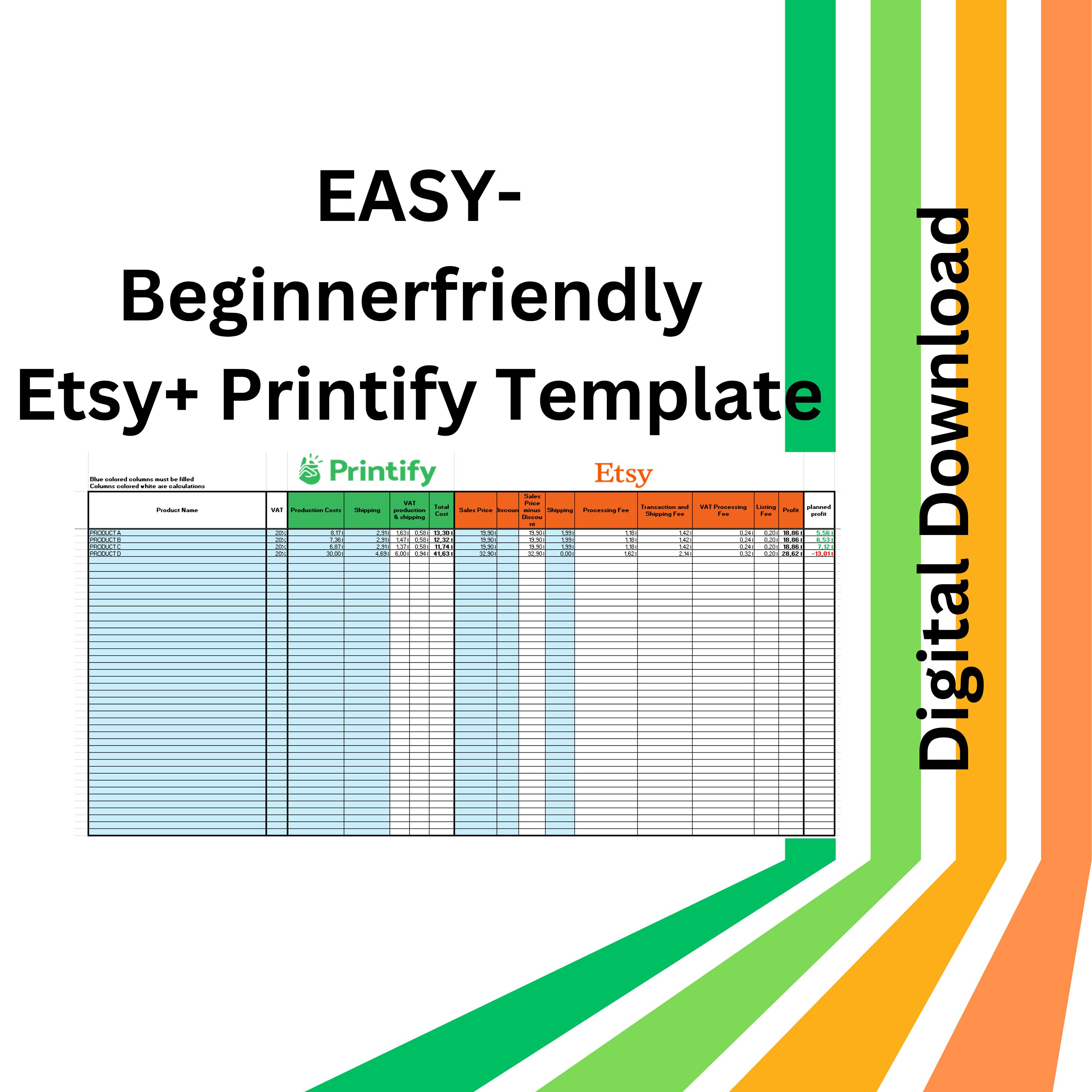 USA Easy Printify Etsy calculator Calculator excel Template excel usa-easy-printify-etsy-calculator-calculator-excel-template-excel