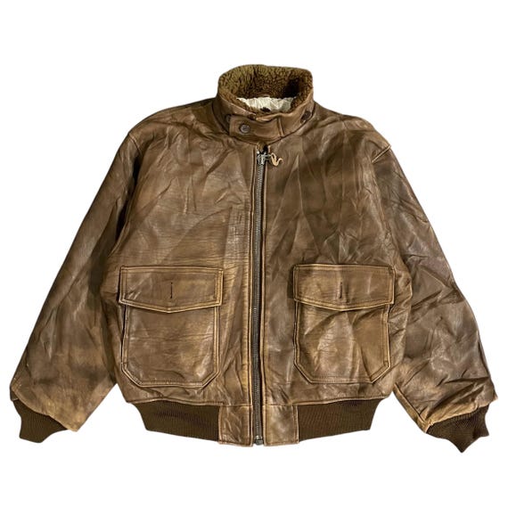 ジャケット・アウター Vintage Real Sheep Lether Jacket Vintage Sheep Leather Bomber Jacket - Etsy